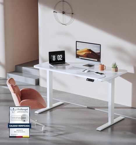 MEDESK Mesa de pie eléctrica Ajustable en Altura 2 Patas Elevadoras con Motor Dual(Blanco)
MEDESK Mesa de pie eléctrica