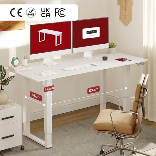  Sanodesk QS2 Escritorio Elevable Eléctrico - Ideal para Oficina y Gaming, Color Blanco
| Sanodesk QS2 Escritorio Elevab