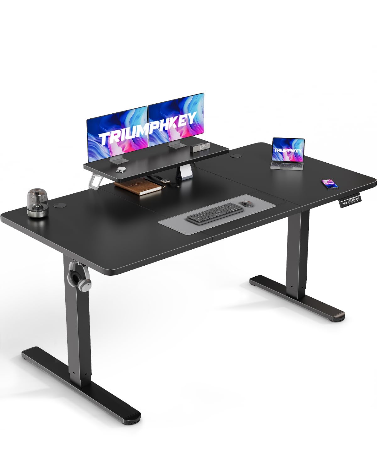  Escritorio Elevable Eléctrico Negro para Oficina con Soporte para Monitor y Memoria de Altura
| Mesas de Ordenador Elev